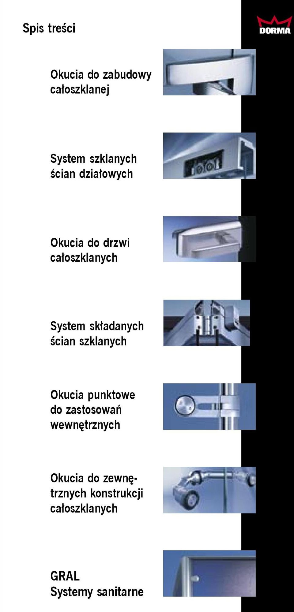 składanych ścian szklanych Okucia punktowe do zastosowań