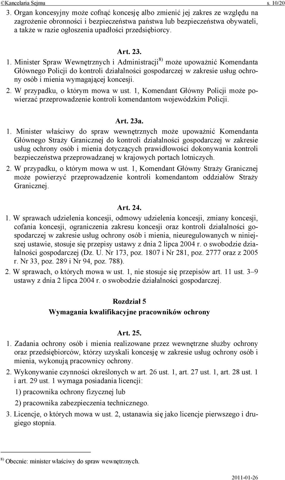 przedsiębiorcy. Art. 23. 1.