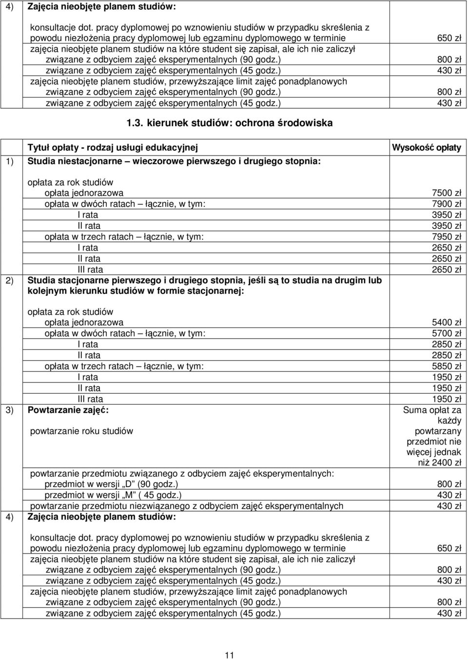 ale ich nie zaliczył związane z odbyciem zajęć eksperymentalnych (90 godz.) związane z odbyciem zajęć eksperymentalnych (45 godz.