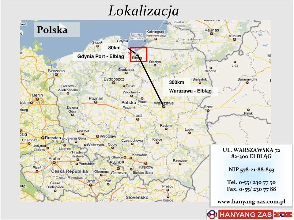 WARSZAWSKA 72 82-300 ELBLĄG NIP 578-21-88-893