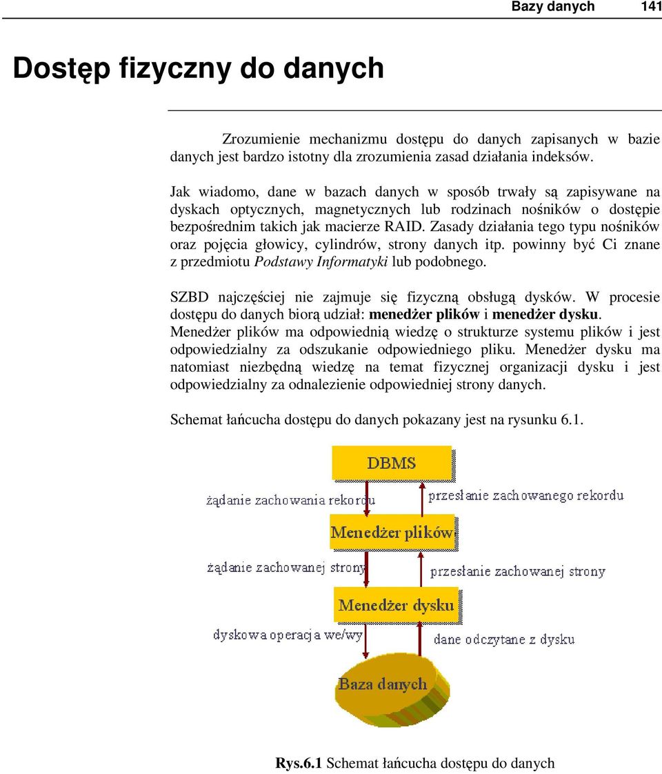 Zasady działania tego typu nośników oraz pojęcia głowicy, cylindrów, strony danych itp. powinny być Ci znane z przedmiotu Podstawy Informatyki lub podobnego.