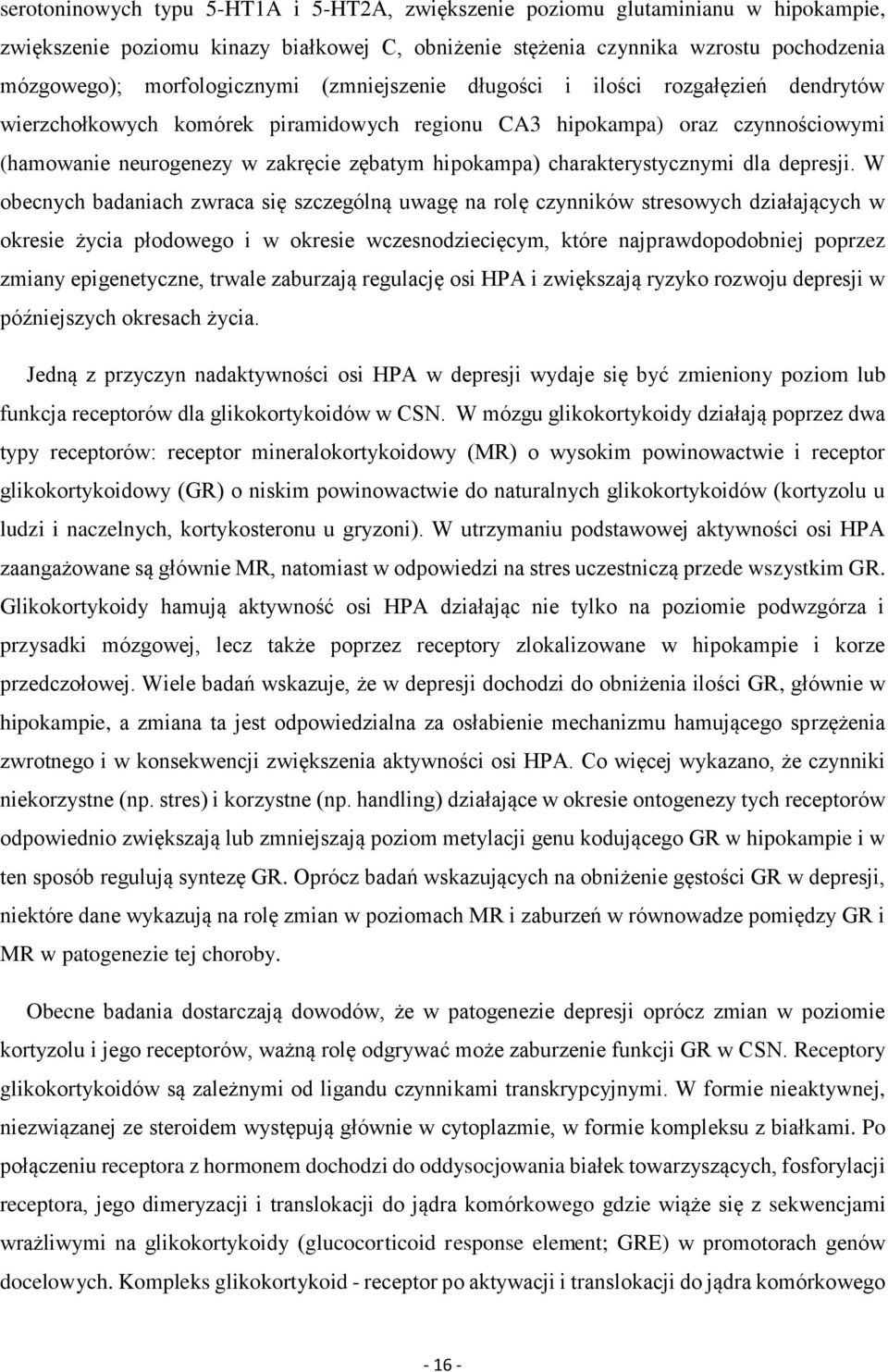 charakterystycznymi dla depresji.