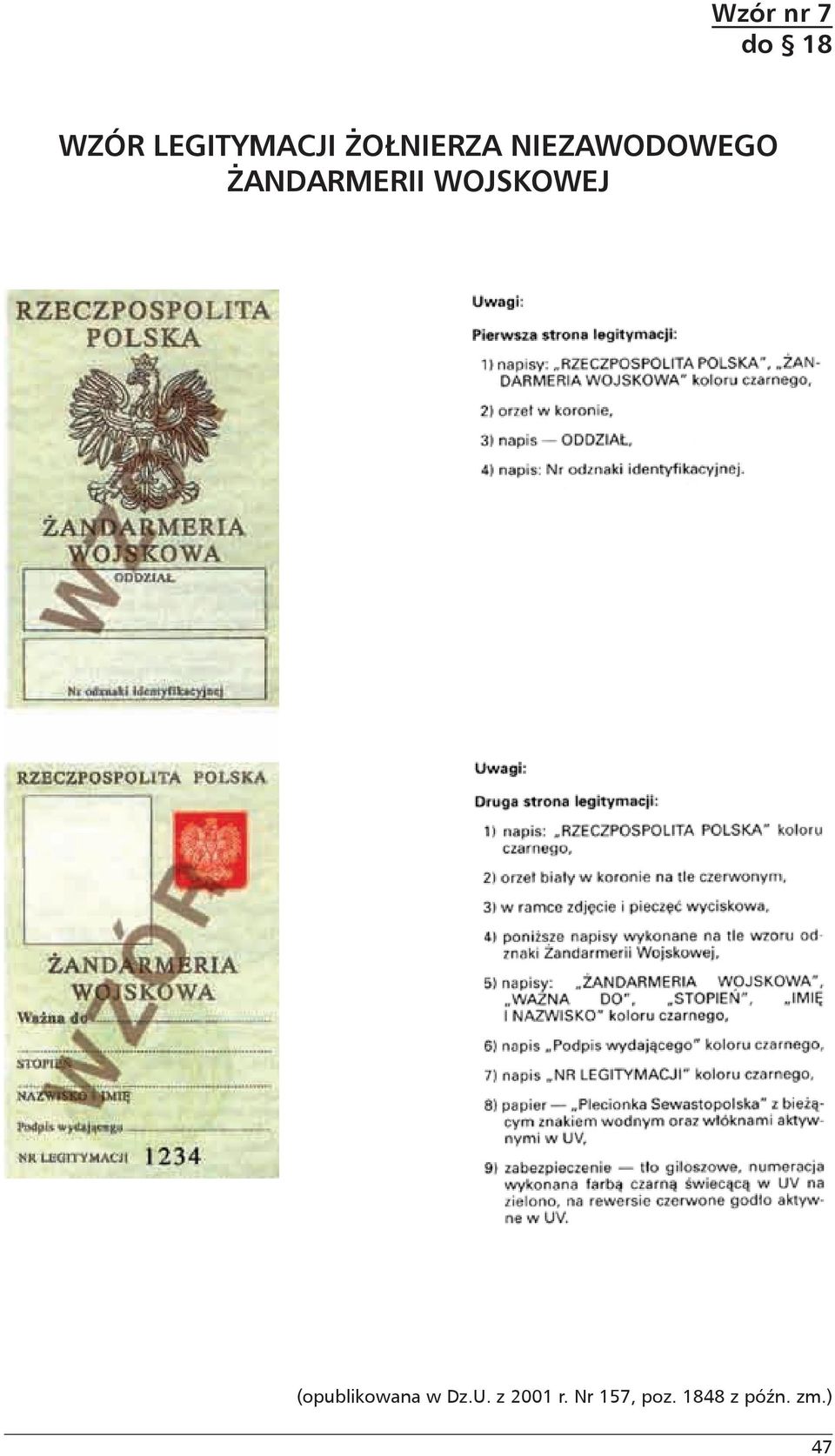wojskowej (opublikowana w Dz.U.
