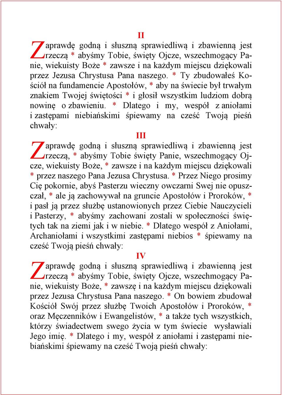 miejscu dziękowali * przez naszego Pana Jezusa Chrystusa.