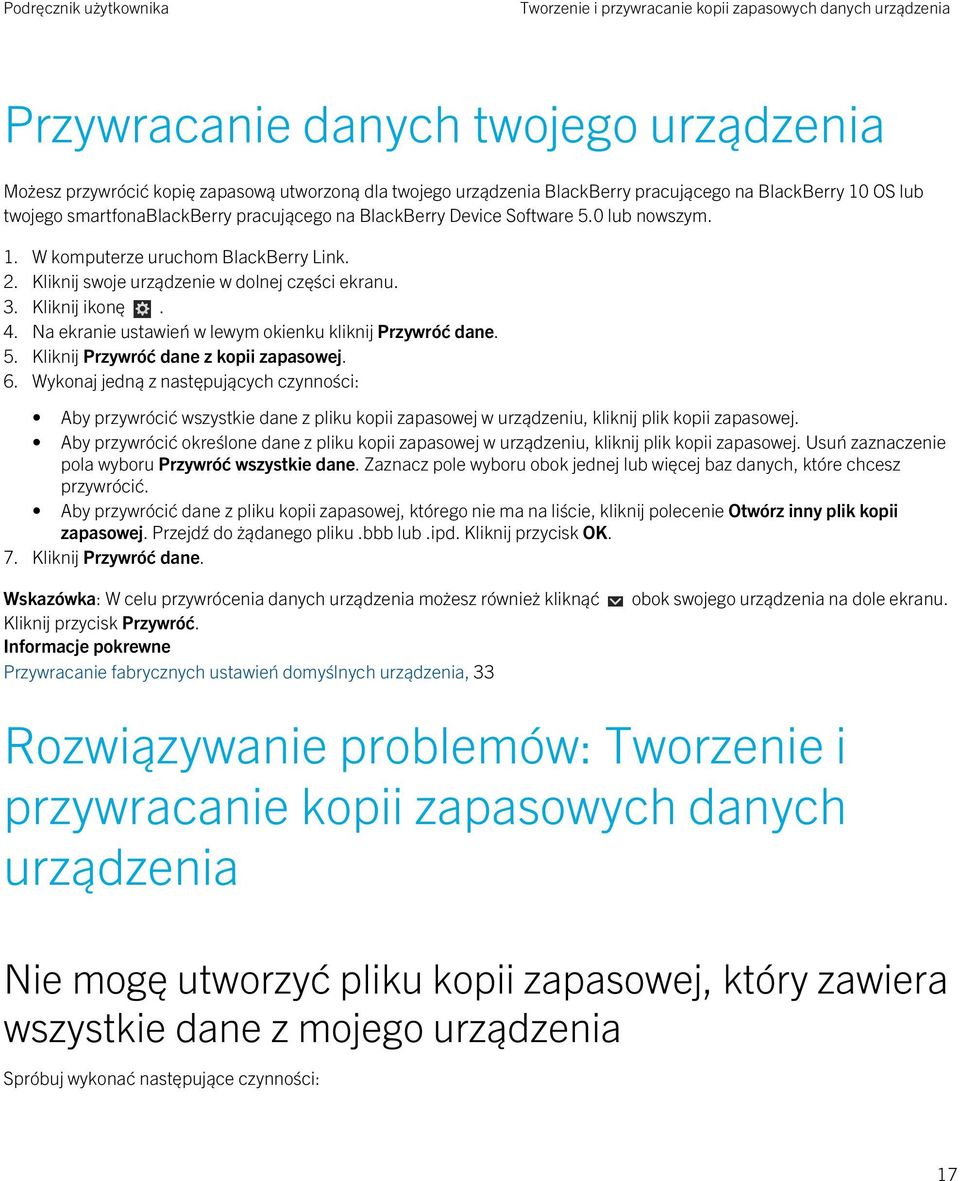 Na ekranie ustawień w lewym okienku kliknij Przywróć dane. 5. Kliknij Przywróć dane z kopii zapasowej. 6.