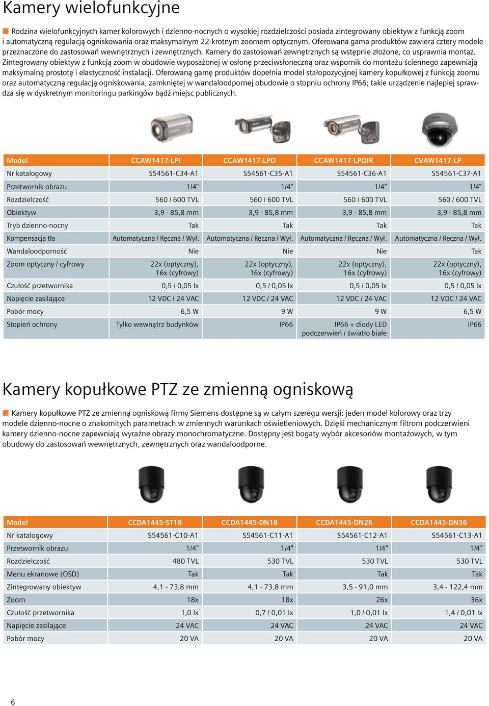 Kamery do zastosowań zewnętrznych są wstępnie złożone, co usprawnia montaż.