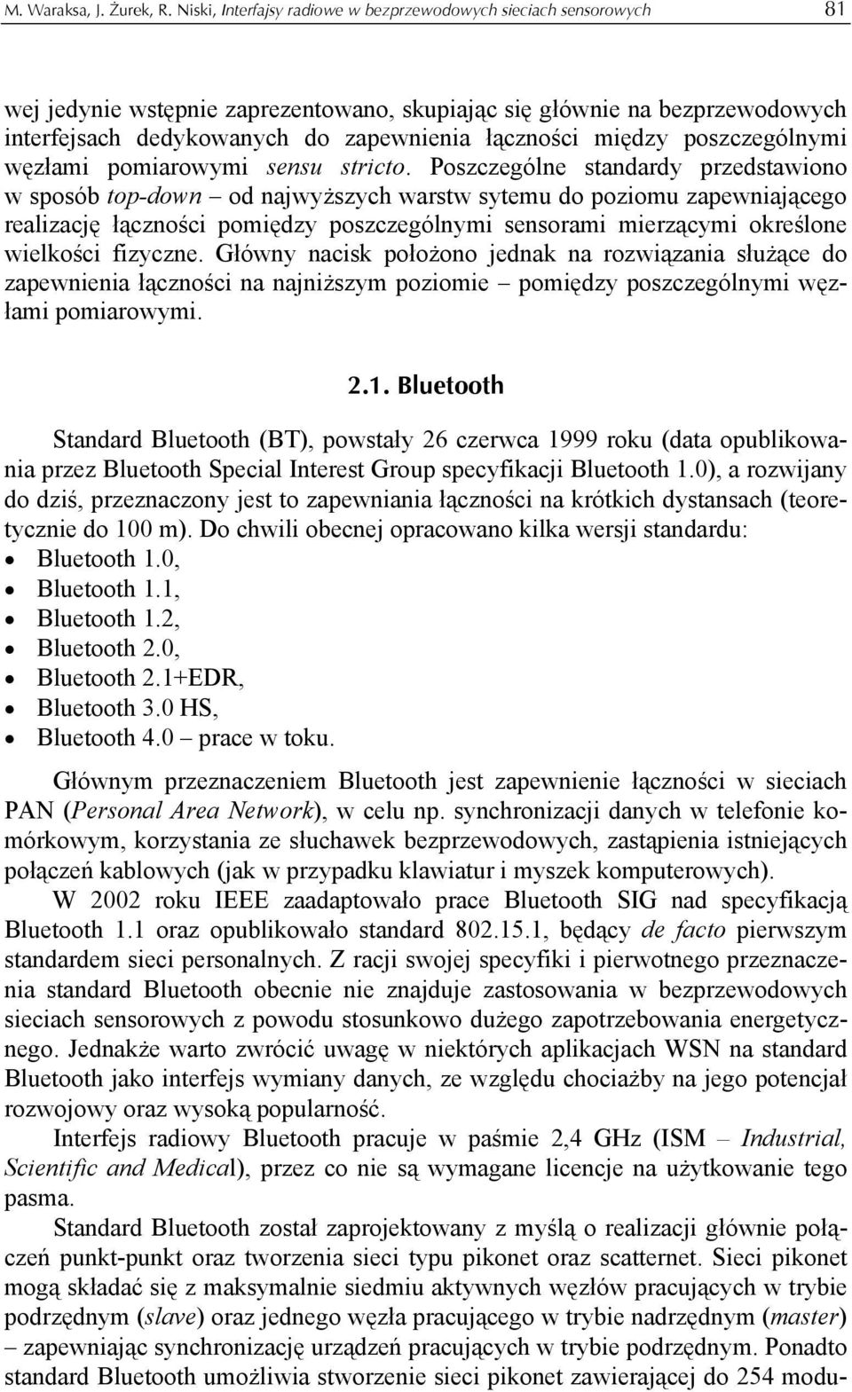 węzłami pomiarowymi sensu stricto.