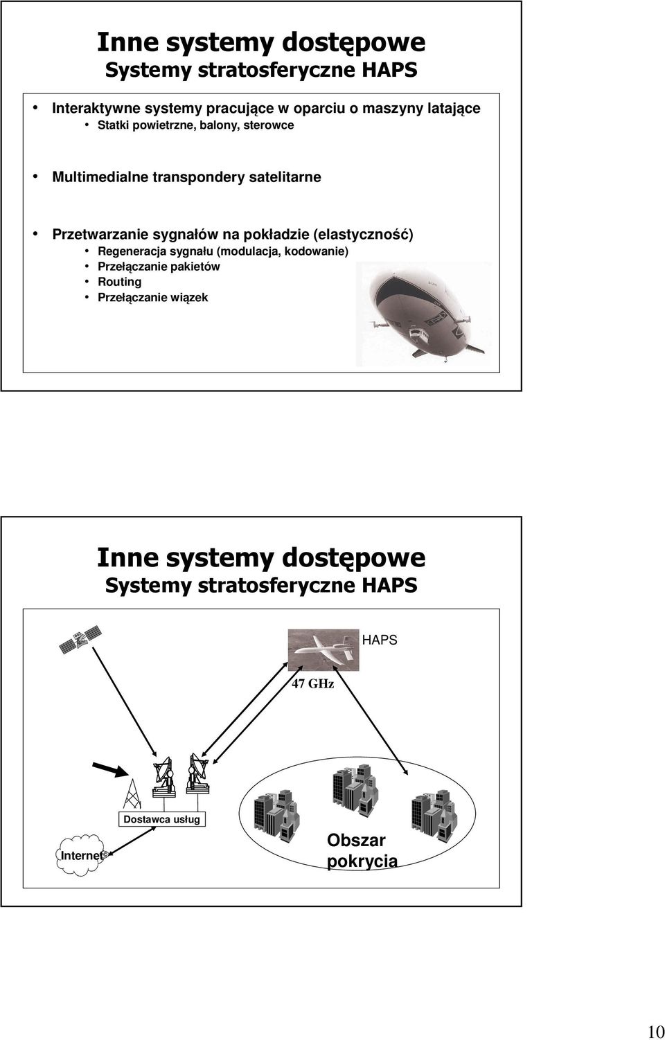 pokładzie (elastyczność) Regeneracja sygnału (modulacja, kodowanie) Przełączanie pakietów Routing