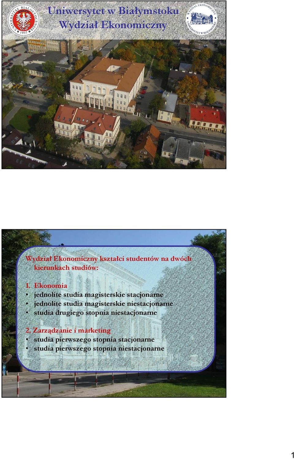 Ekonomia jednolite studia magisterskie stacjonarne jednolite studia magisterskie