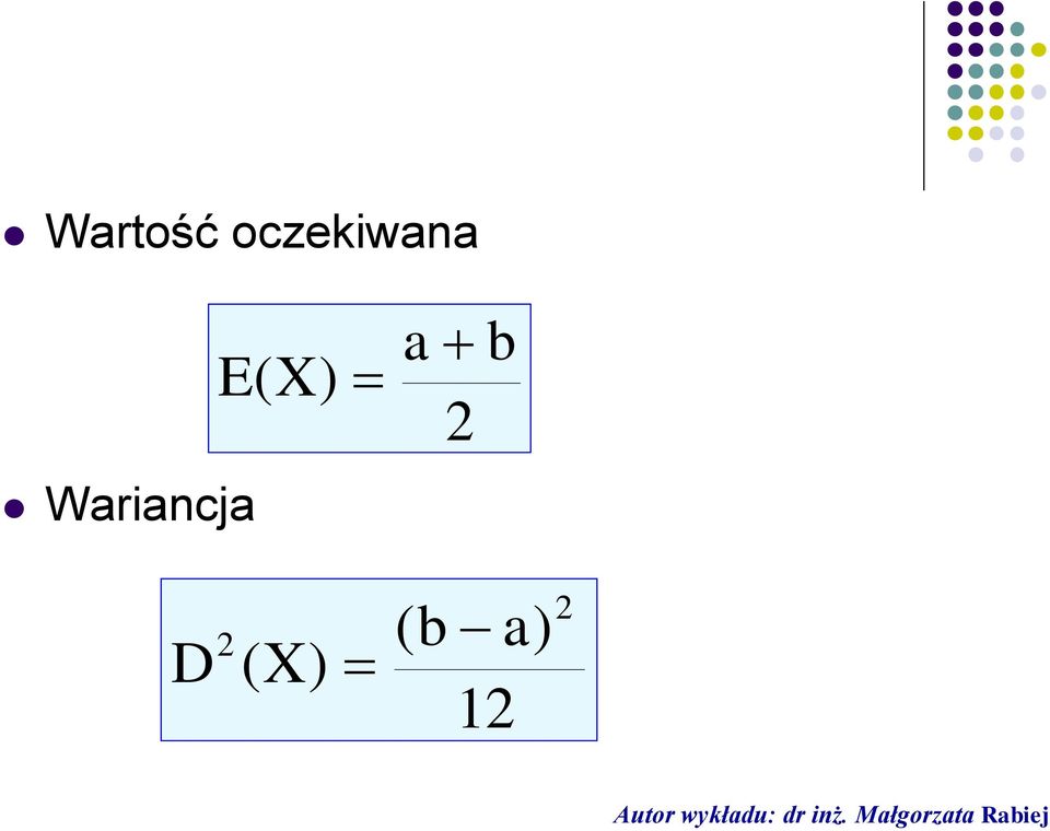 E(X) a 2 b