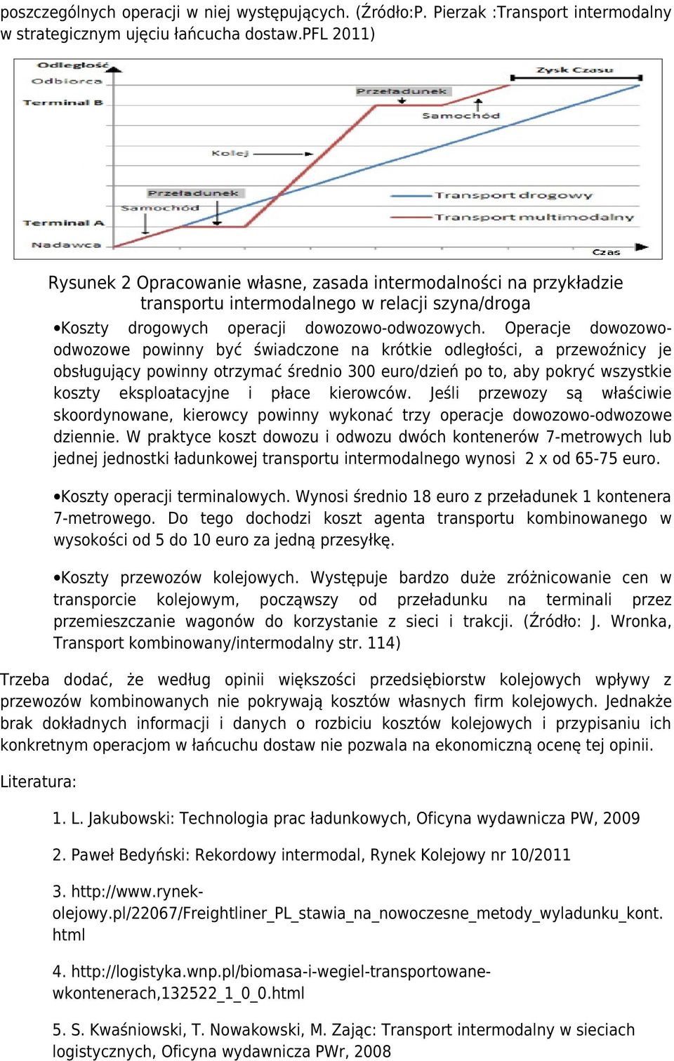 Operacje dowozowoodwozowe powinny być świadczone na krótkie odległości, a przewoźnicy je obsługujący powinny otrzymać średnio 300 euro/dzień po to, aby pokryć wszystkie koszty eksploatacyjne i płace