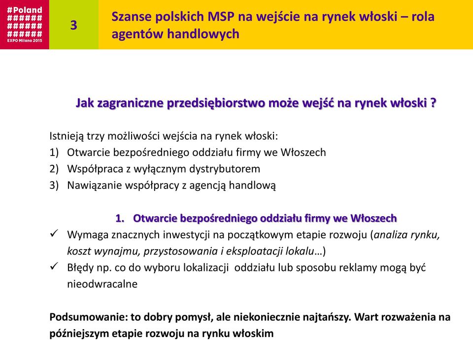 współpracy z agencją handlową 1.