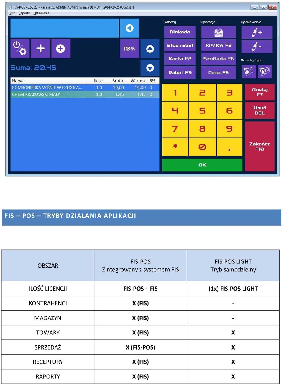 FIS (1x) FIS-POS LIGHT KONTRAHENCI X (FIS) - MAGAZYN X (FIS) -