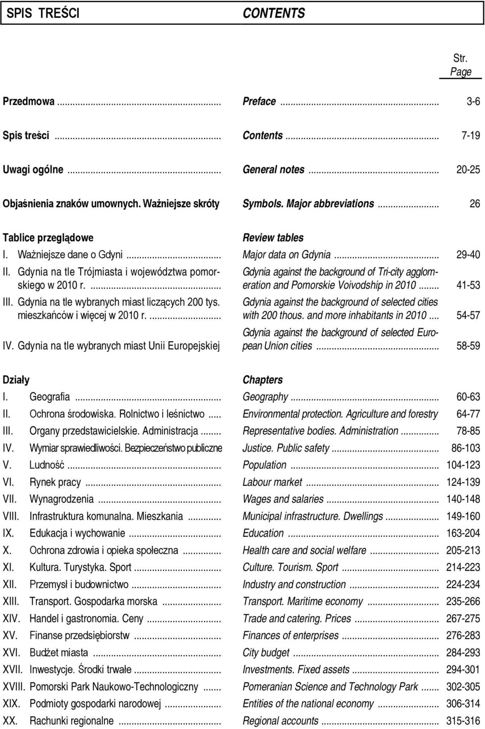 mieszkańców i więcej w 2010 r.... IV. Gdynia na tle wybranych miast Unii Europejskiej Review tables Major data on Gdynia.