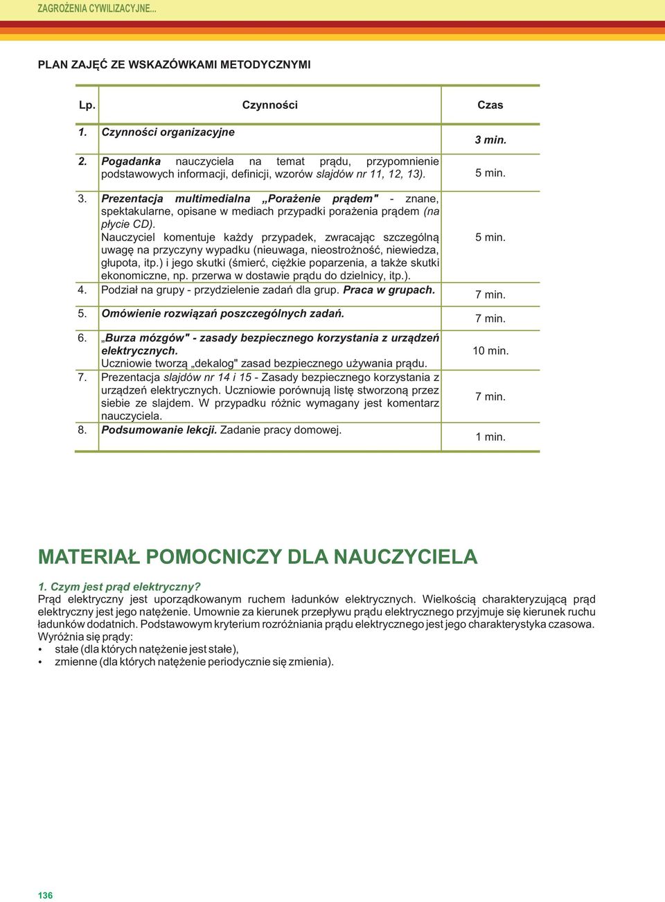 Prezentacja multimedialna Porażenie prądem" - znane, spektakularne, opisane w mediach przypadki porażenia prądem (na płycie CD).