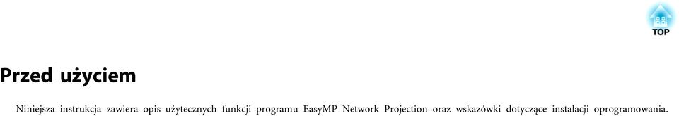 programu EasyMP Network Projection