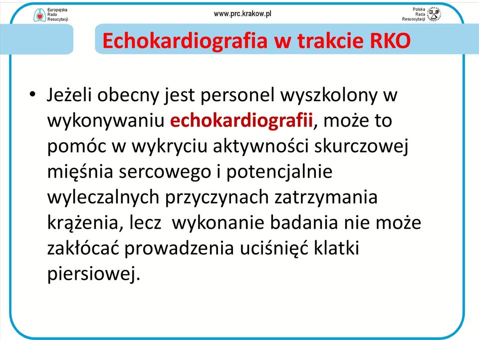 mięśnia sercowego i potencjalnie wyleczalnych przyczynach zatrzymania