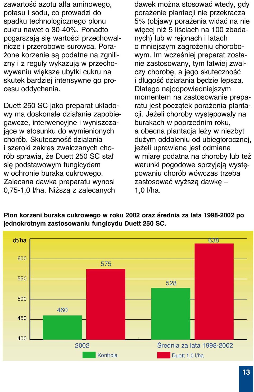 Duett 250 SC jako preparat uk adowy ma doskona e dzia anie zapobiegawcze, interwencyjne i wyniszczajàce w stosunku do wymienionych chorób.