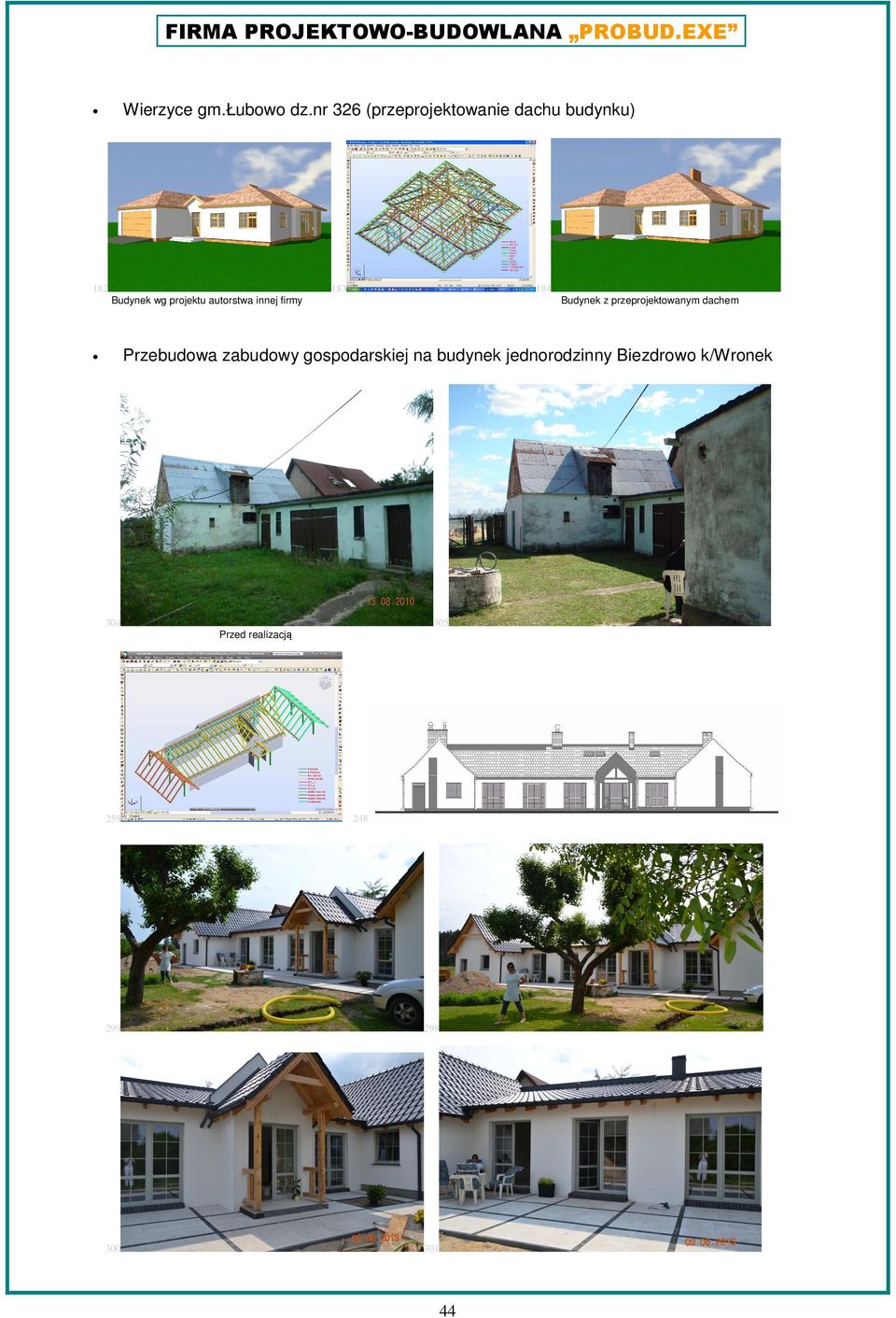 autorstwa innej firmy Budynek z przeprojektowanym dachem Przebudowa zabudowy