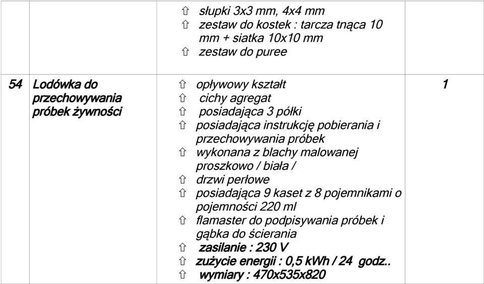 przechowywania próbek wykonana z blachy malowanej proszkowo / biała / drzwi perłowe posiadająca 9 kaset z 8