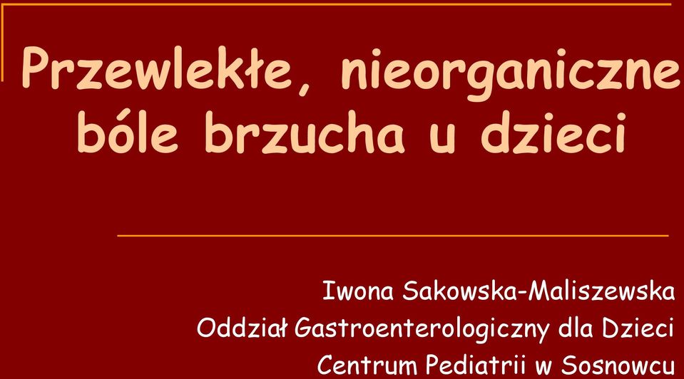 Sakowska-Maliszewska Oddział