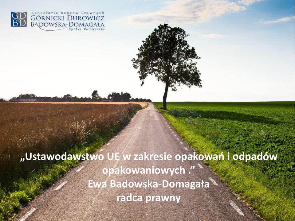 odpadów opakowaniowych.