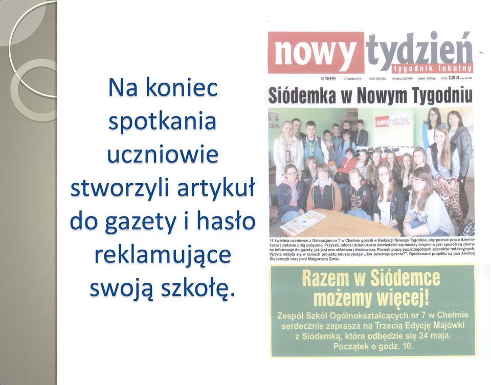 artykuł do gazety i