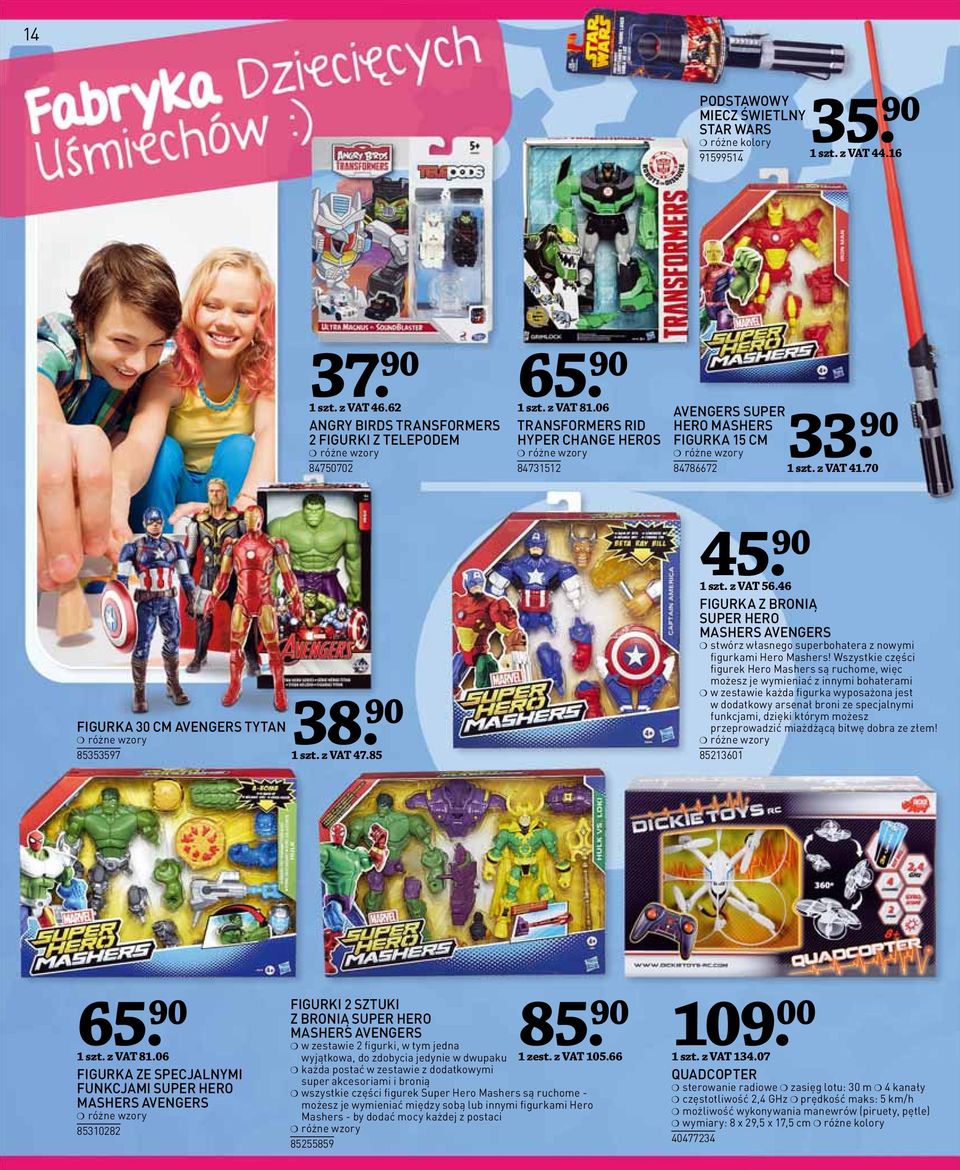 46 FIGURKA Z BRONIĄ SUPER HERO MASHERS AVENGERS stwórz własnego superbohatera z nowymi figurkami Hero Mashers!
