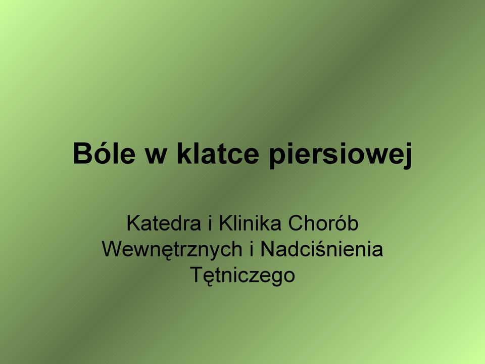 Klinika Chorób