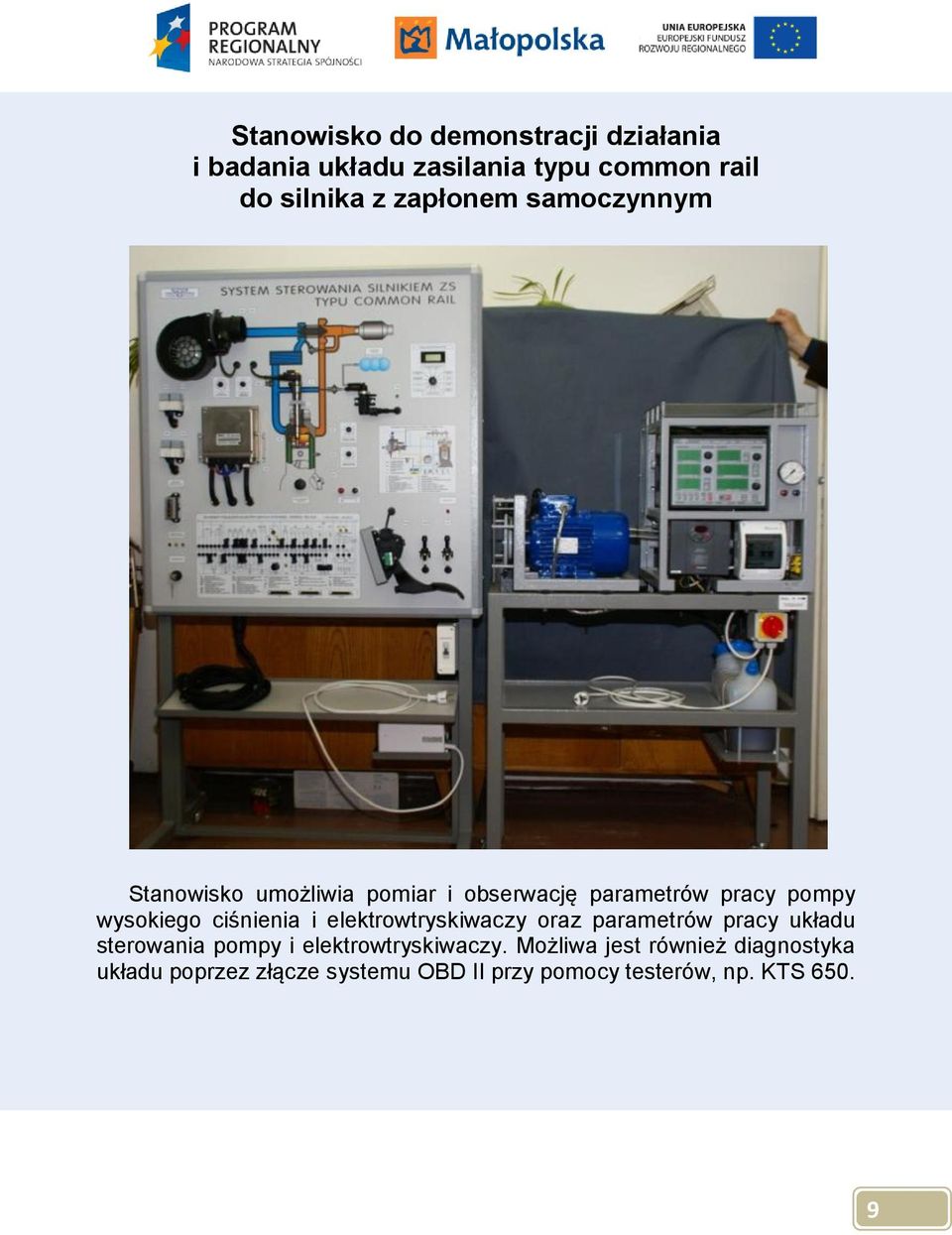 ciśnienia i elektrowtryskiwaczy oraz parametrów pracy układu sterowania pompy i