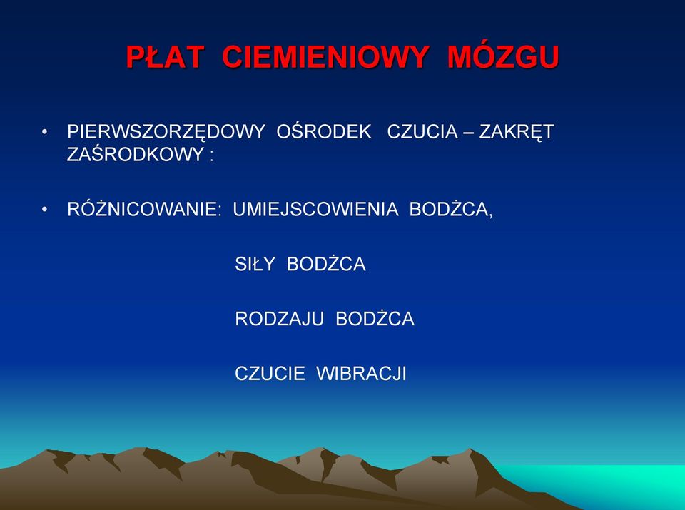 RÓŻNICOWANIE: UMIEJSCOWIENIA BODŻCA,