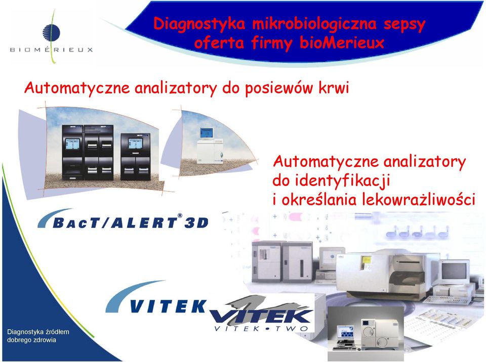 do posiewów krwi Automatyczne analizatory