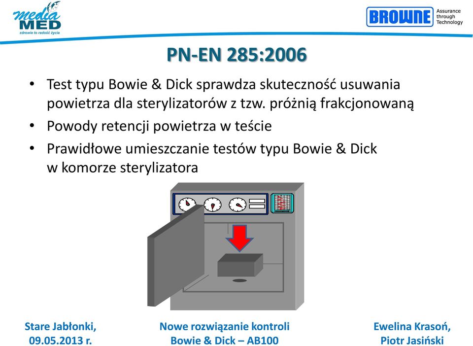 próżnią frakcjonowaną Powody retencji powietrza w teście
