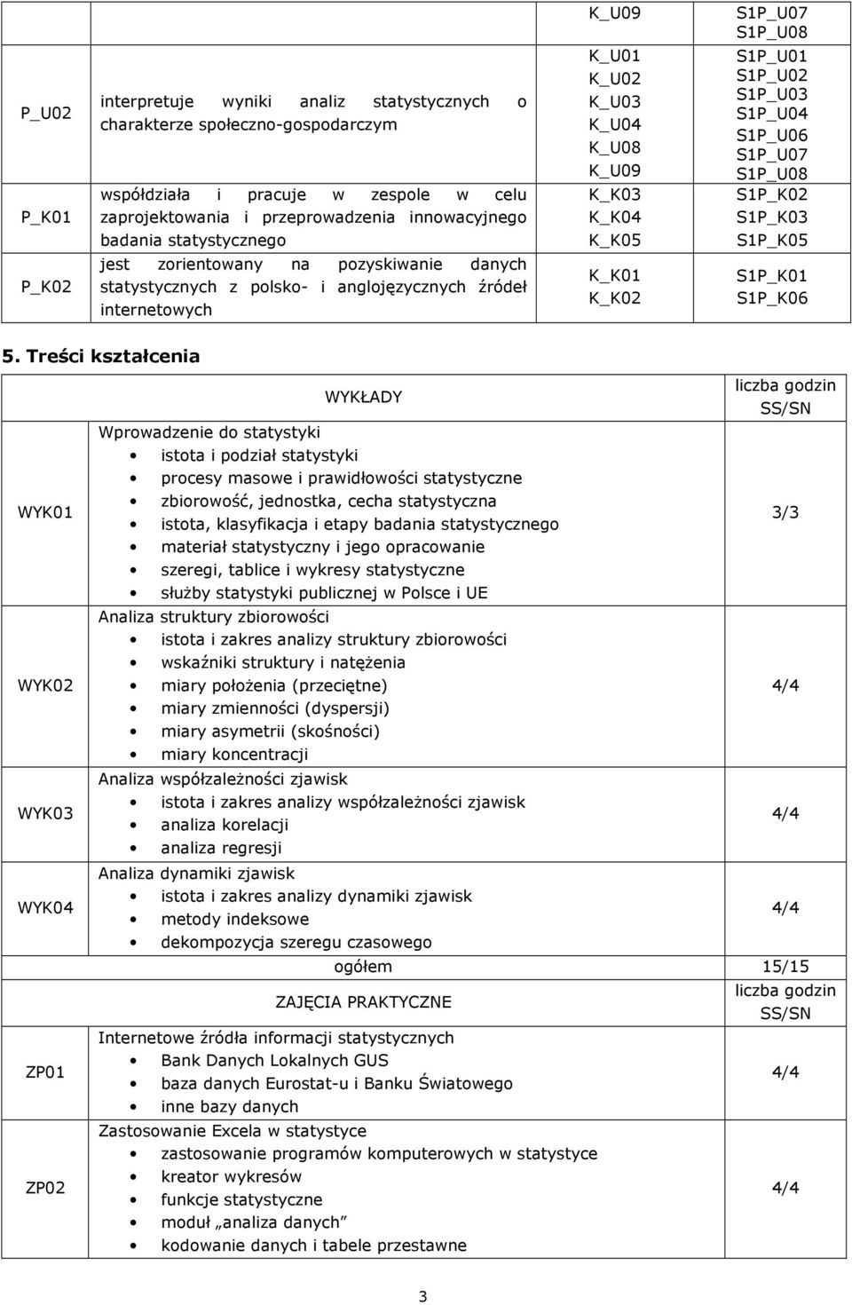 Treści kształcenia WYK01 WYK02 WYK03 WYK04 ZP01 ZP02 Wprowadzenie do statystyki WYKŁADY istota i podział statystyki procesy masowe i statystyczne zbiorowość, jednostka, cecha statystyczna istota,