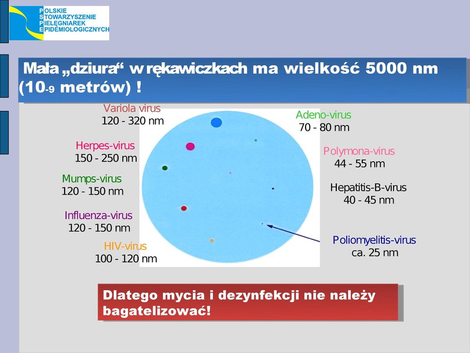 ! Variola virus 120-320 nm Herpes-virus 150-250 nm Mumps-virus 120-150 nm Influenza-virus 120-150 nm HIV-virus