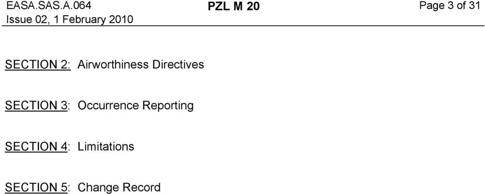 SECTION 3: Occurrence Reporting