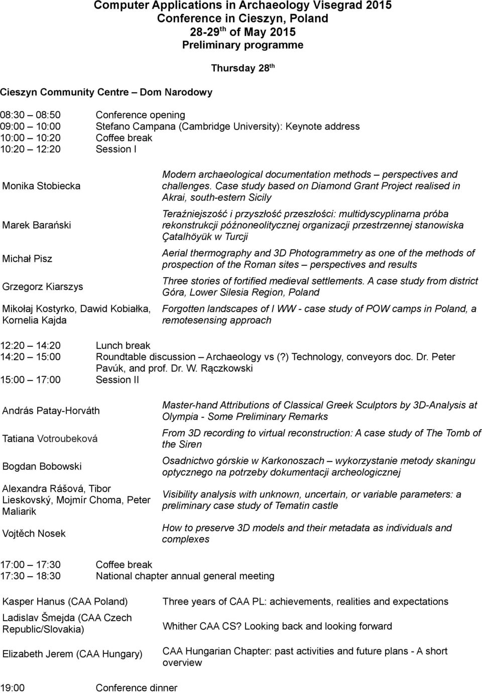 Kostyrko, Dawid Kobiałka, Kornelia Kajda Modern archaeological documentation methods perspectives and challenges.