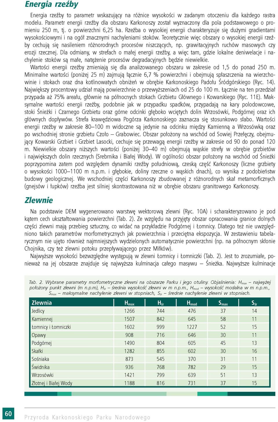 Rzeźba o wysokiej energii charakteryzuje się dużymi gradientami wysokościowymi i na ogół znacznymi nachyleniami stoków.