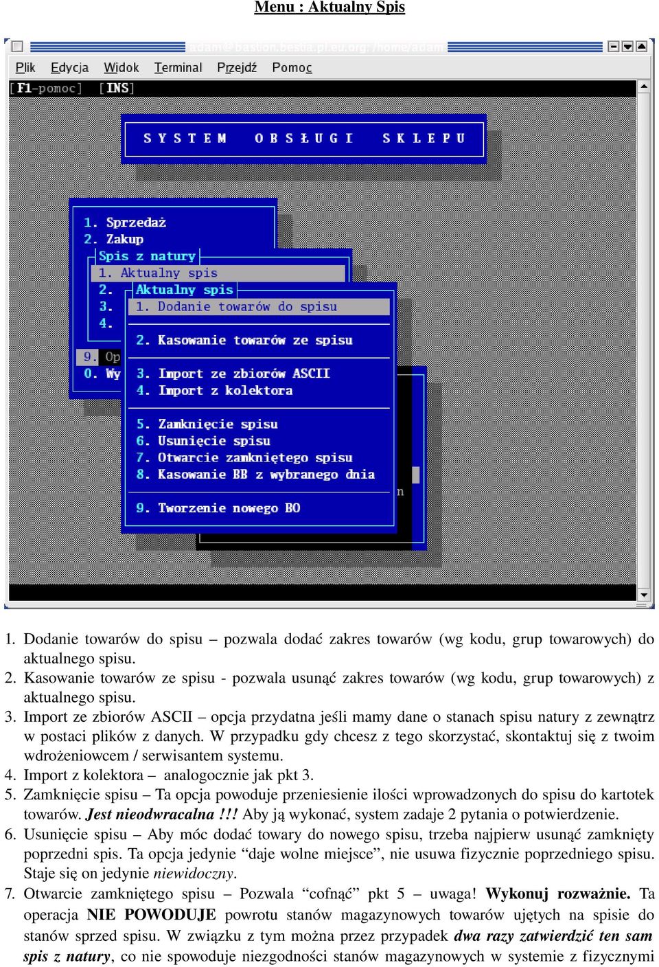 Import ze zbiorów ASCII opcja przydatna jeśli mamy dane o stanach spisu natury z zewnątrz w postaci plików z danych.