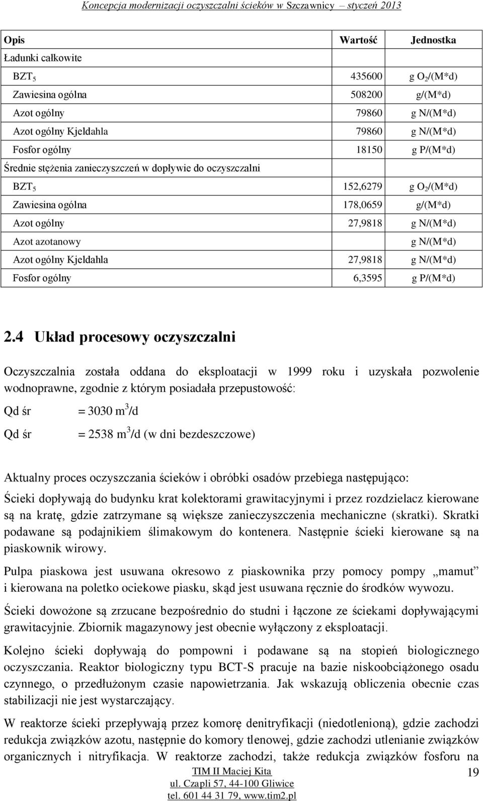Fosfor ogólny 6,3595 g P/(M*d) 2.