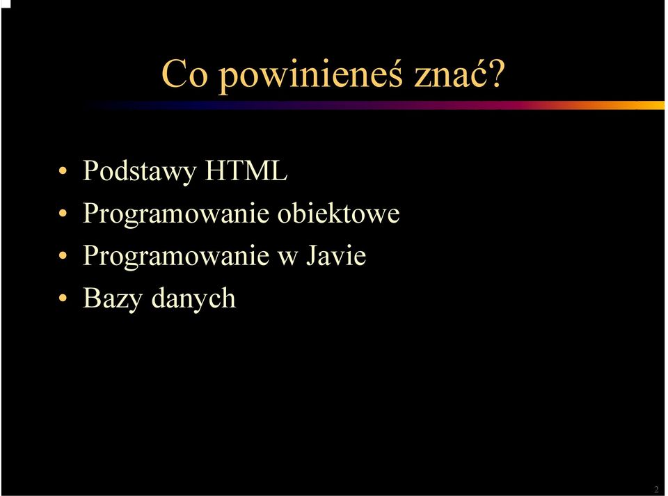 Programowanie obiektowe