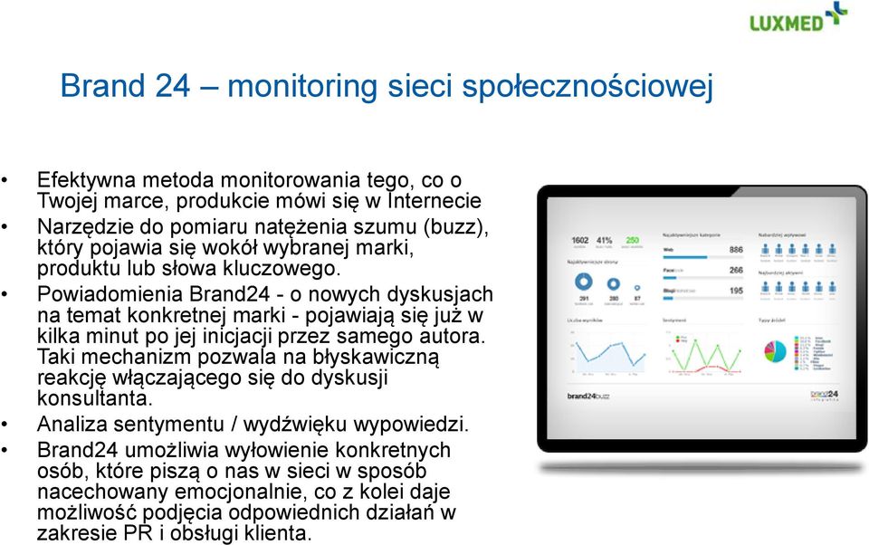 Powiadomienia Brand24 - o nowych dyskusjach na temat konkretnej marki - pojawiają się już w kilka minut po jej inicjacji przez samego autora.