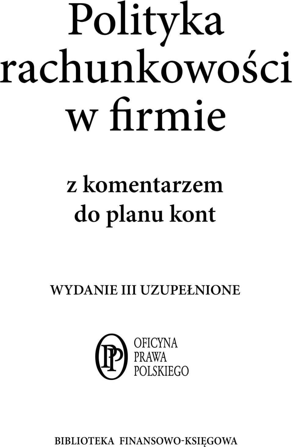 planu kont WYDANIE III
