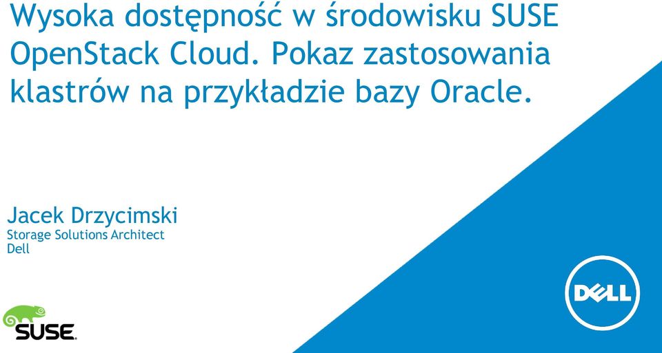 Pokaz zastosowania klastrów na