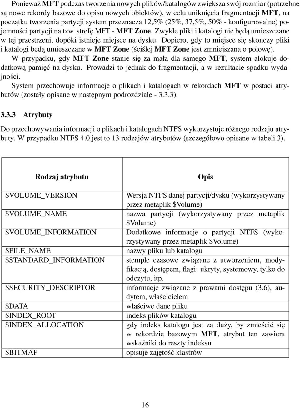Zwykłe pliki i katalogi nie będą umieszczane w tej przestrzeni, dopóki istnieje miejsce na dysku.