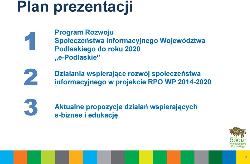 wspierające rozwój społeczeństwa informacyjnego w projekcie RPO WP