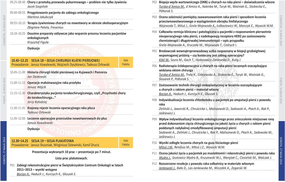 25 Doustne preparaty odżywcze jako wsparcie procesu leczenia pacjentów onkologicznych Krzysztof Figuła 10.45 12.