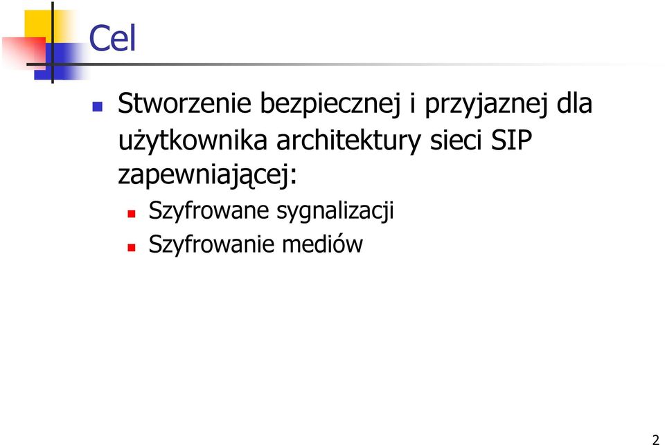 architektury sieci SIP