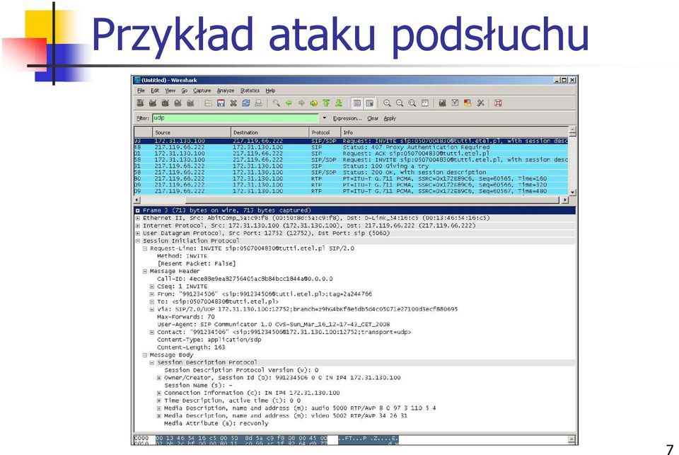 podsłuchu