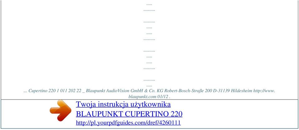 KG Robert-Bosch-Straße 200 D-31139 Hildesheim http://www. blaupunkt.